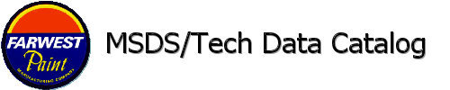 MSDS and Tech Data Catalog